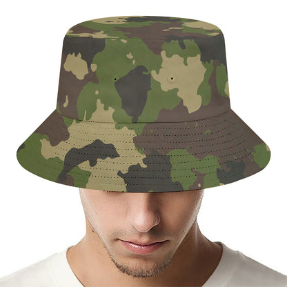 Classic Green Camouflage Print Bucket Hat
