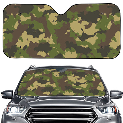 Classic Green Camouflage Print Car Windshield Sun Shade