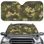 Classic Green Camouflage Print Car Windshield Sun Shade