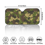 Classic Green Camouflage Print Car Windshield Sun Shade