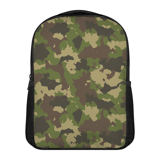 Classic Green Camouflage Print Casual Backpack