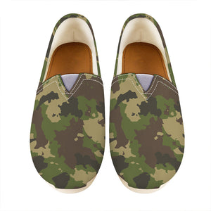 Classic Green Camouflage Print Casual Shoes