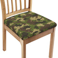Classic Green Camouflage Print Chair Cushion Cover