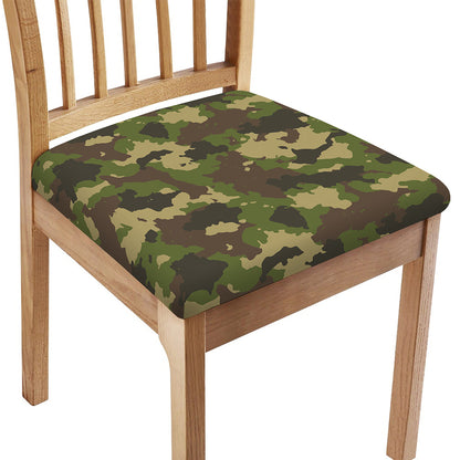 Classic Green Camouflage Print Chair Cushion Cover
