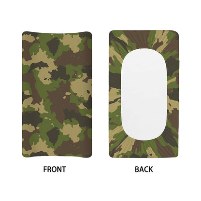 Classic Green Camouflage Print Changing Pad Cover