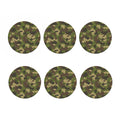 Classic Green Camouflage Print Coaster Set