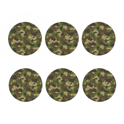 Classic Green Camouflage Print Coaster Set