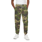 Classic Green Camouflage Print Cotton Pants