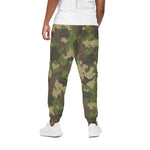 Classic Green Camouflage Print Cotton Pants