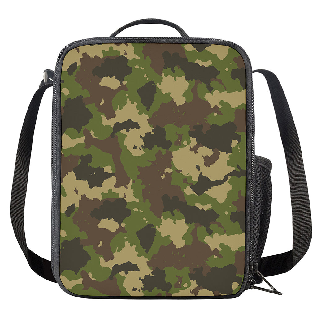 Classic Green Camouflage Print Crossbody Lunch Bag