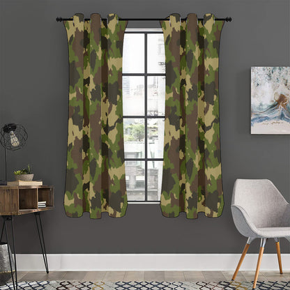 Classic Green Camouflage Print Curtain