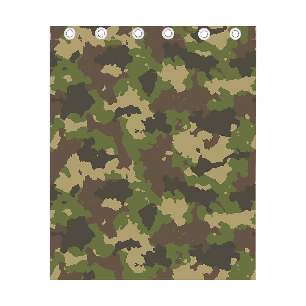 Classic Green Camouflage Print Curtain