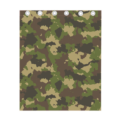 Classic Green Camouflage Print Curtain