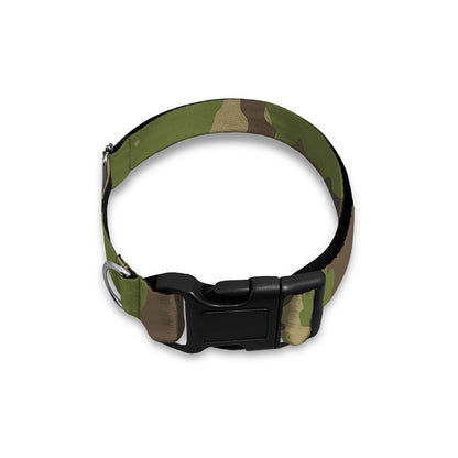 Classic Green Camouflage Print Dog Collar