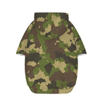 Classic Green Camouflage Print Dog Zip Up Hoodie