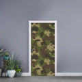 Classic Green Camouflage Print Door Sticker