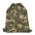 Classic Green Camouflage Print Drawstring Bag