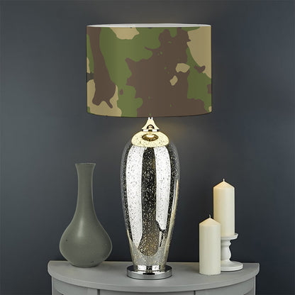 Classic Green Camouflage Print Drum Lamp Shade