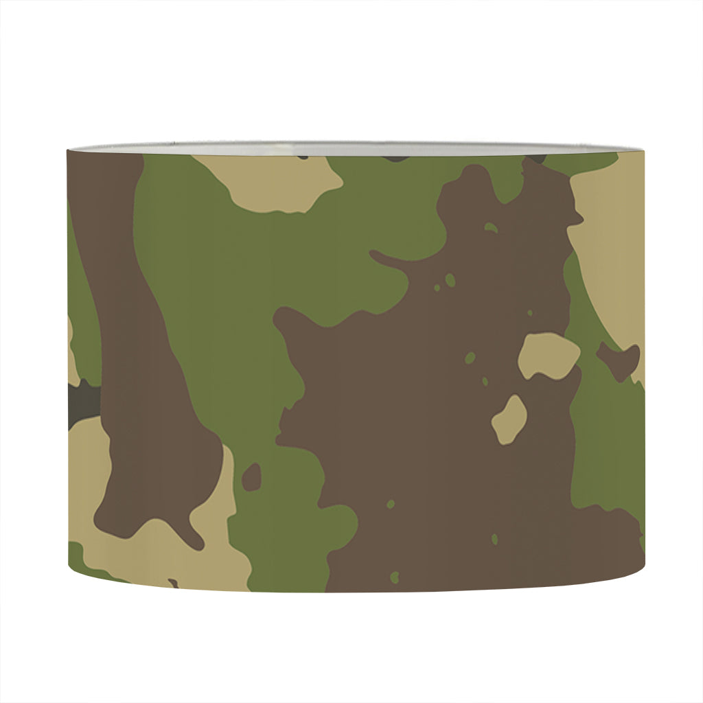 Classic Green Camouflage Print Drum Lamp Shade