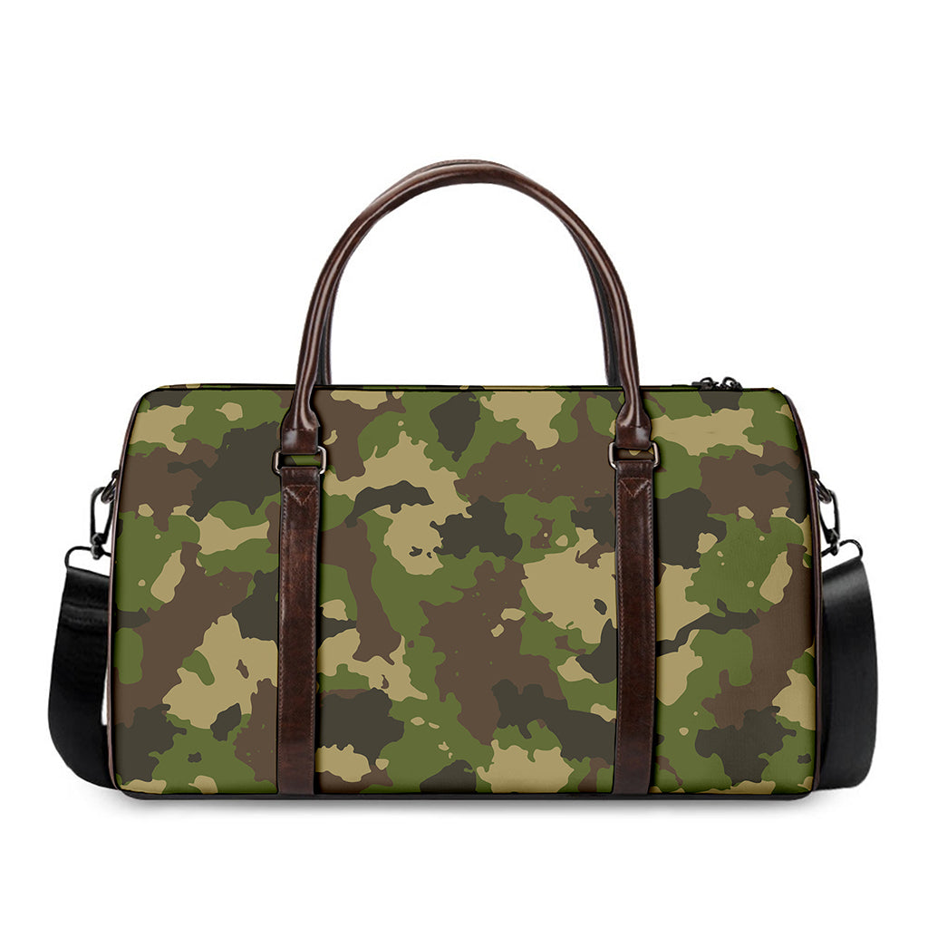 Classic Green Camouflage Print Duffle Bag
