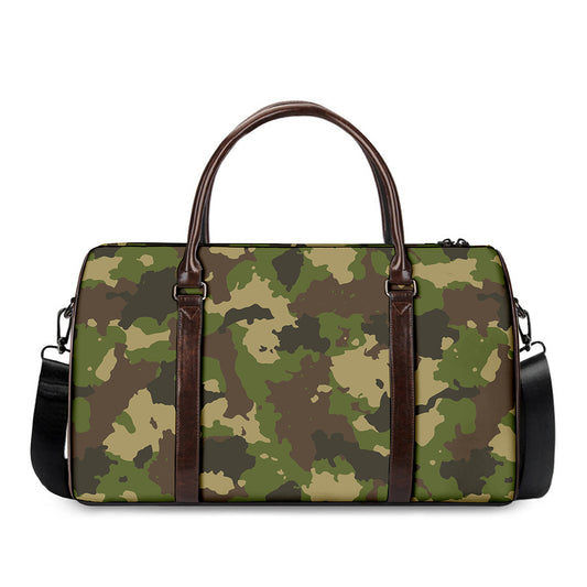 Classic Green Camouflage Print Duffle Bag
