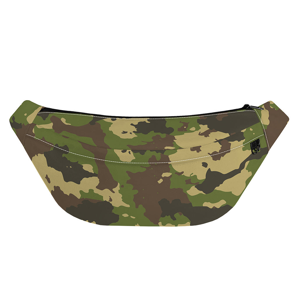 Classic Green Camouflage Print Fanny Pack