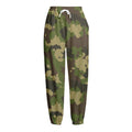 Classic Green Camouflage Print Fleece Lined Knit Pants
