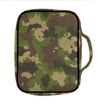 Classic Green Camouflage Print Front Pocket Bible Bag