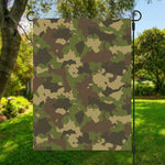 Classic Green Camouflage Print Garden Flag