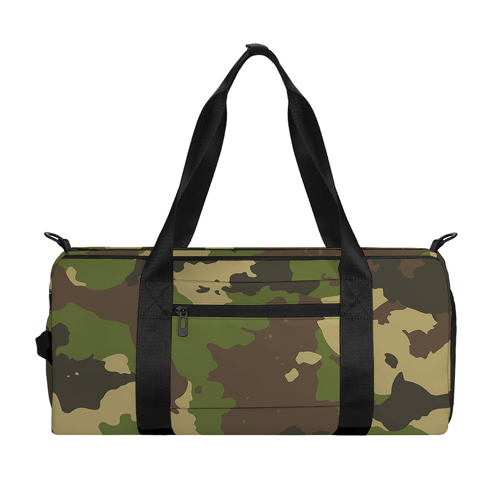 Classic Green Camouflage Print Gym Bag