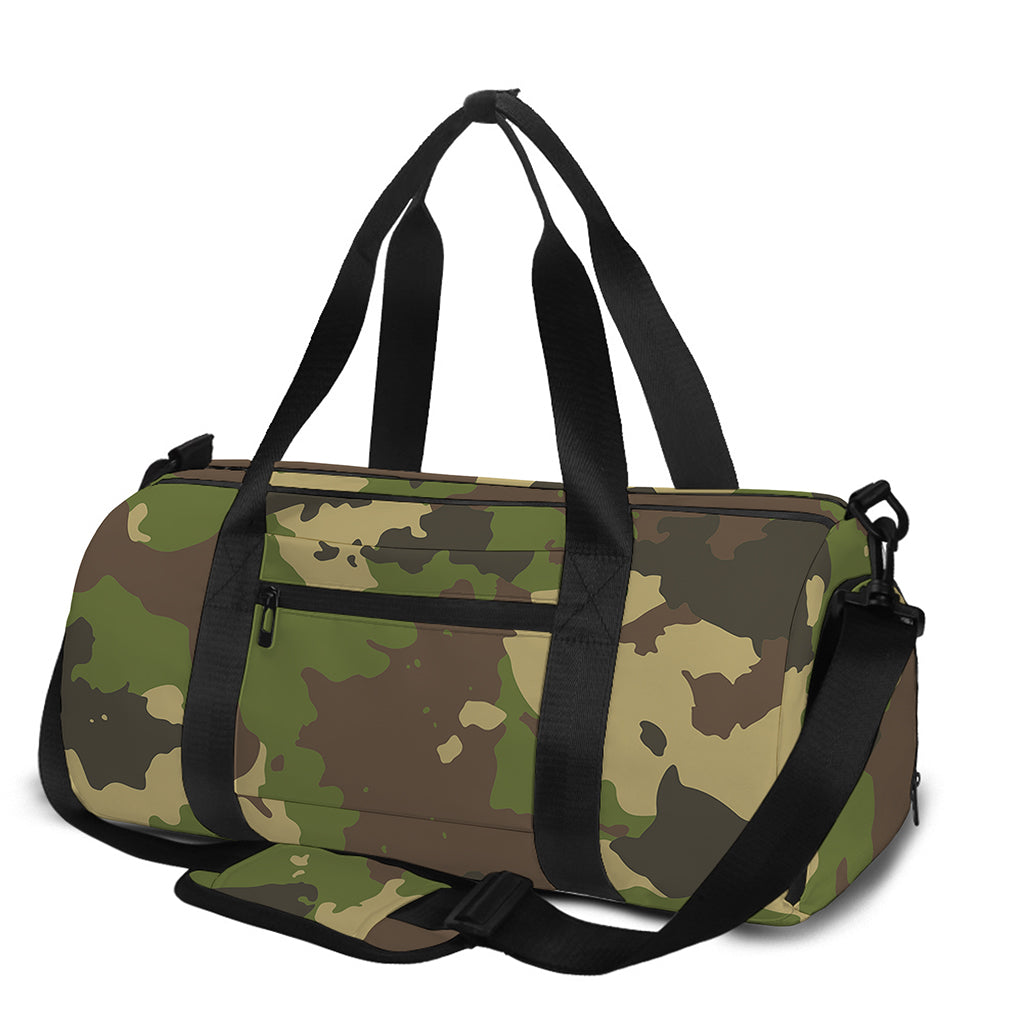 Classic Green Camouflage Print Gym Bag