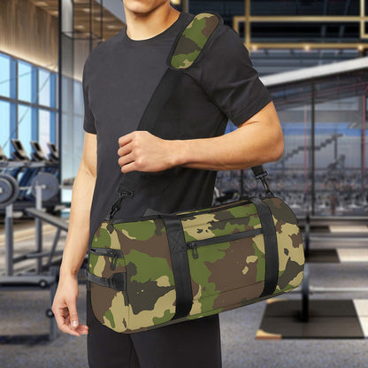 Classic Green Camouflage Print Gym Bag