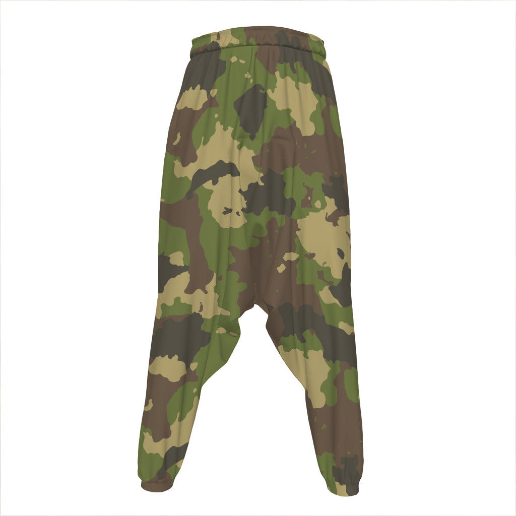 Classic Green Camouflage Print Hammer Pants
