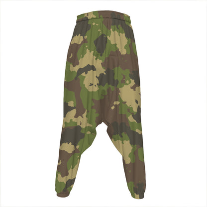 Classic Green Camouflage Print Hammer Pants