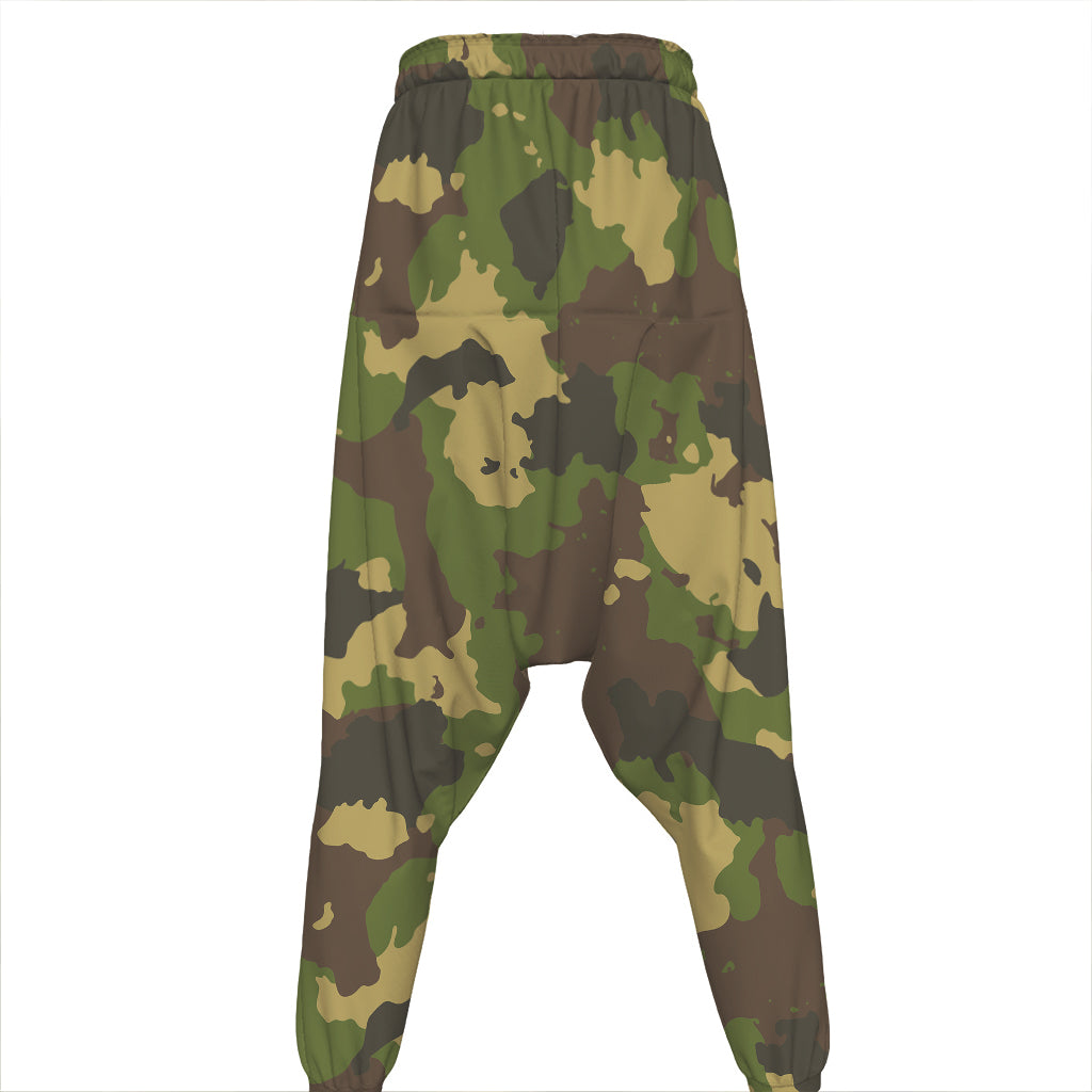 Classic Green Camouflage Print Hammer Pants
