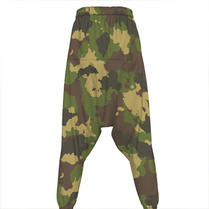 Classic Green Camouflage Print Hammer Pants