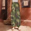 Classic Green Camouflage Print Harem Pants