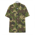 Classic Green Camouflage Print Hawaiian Shirt