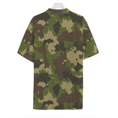 Classic Green Camouflage Print Hawaiian Shirt