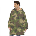 Classic Green Camouflage Print Hoodie Blanket