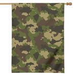 Classic Green Camouflage Print House Flag
