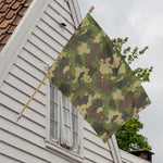 Classic Green Camouflage Print House Flag