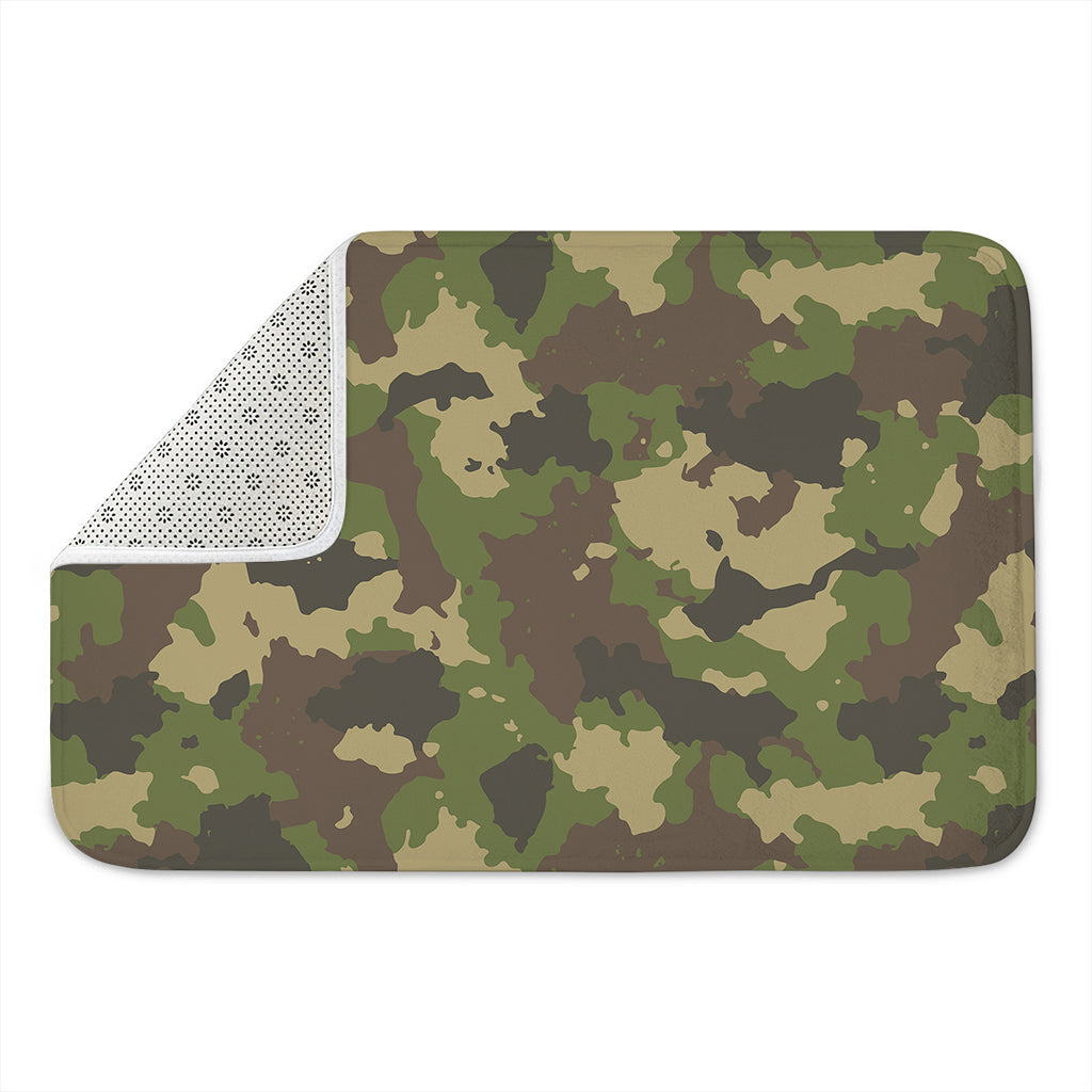 Classic Green Camouflage Print Indoor Door Mat