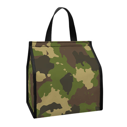 Classic Green Camouflage Print Insulated Lunch Tote