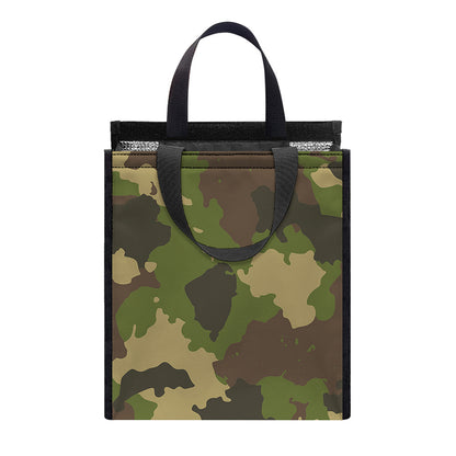 Classic Green Camouflage Print Insulated Lunch Tote
