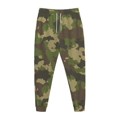 Classic Green Camouflage Print Jogger Pants