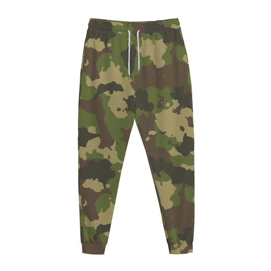 Classic Green Camouflage Print Jogger Pants