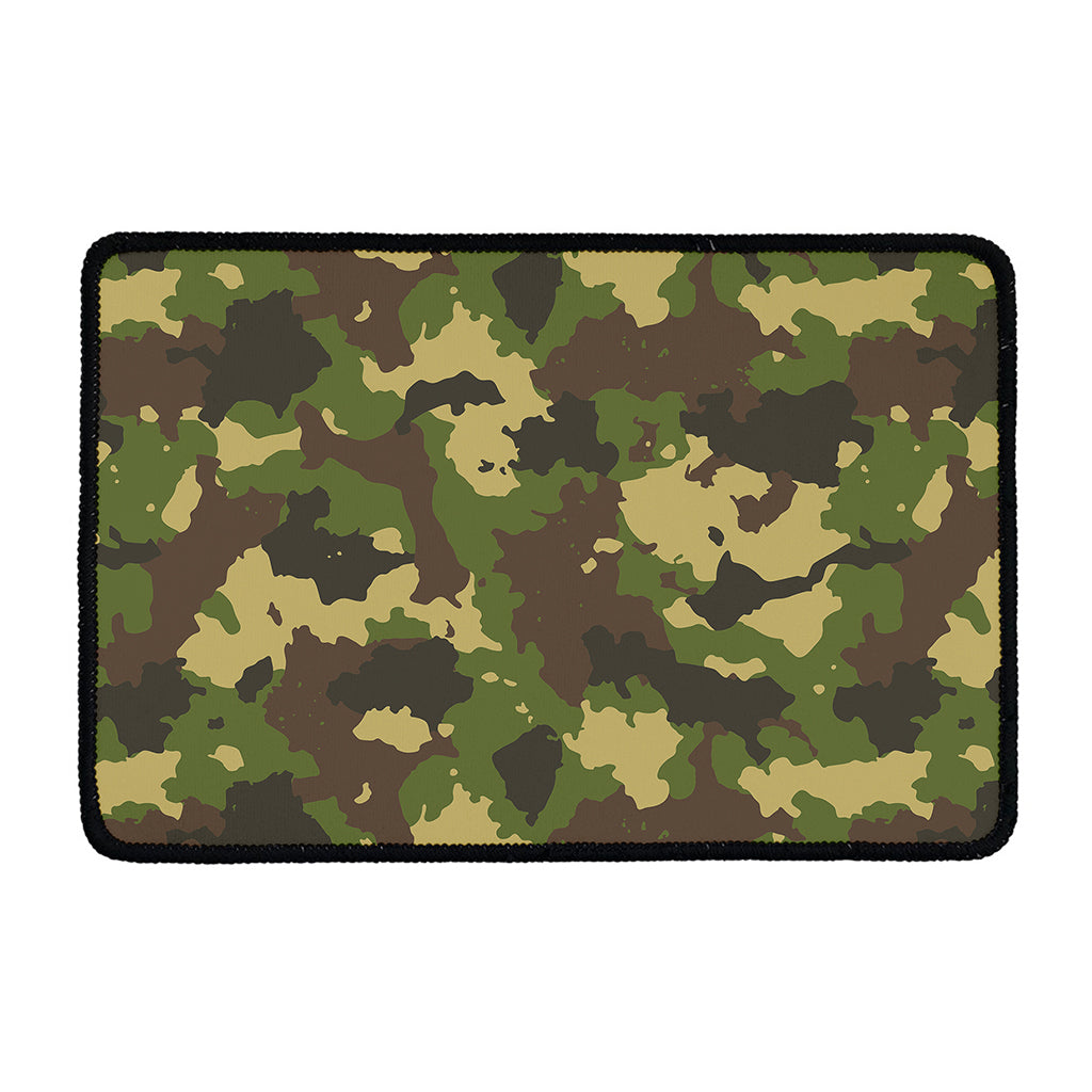 Classic Green Camouflage Print Kitchen Mat
