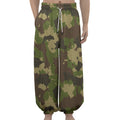 Classic Green Camouflage Print Lantern Pants