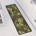 Classic Green Camouflage Print Long Kitchen Mat